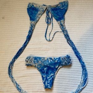 Mikoh:Women's Blue Kapalua Strappy Classic Bikini
